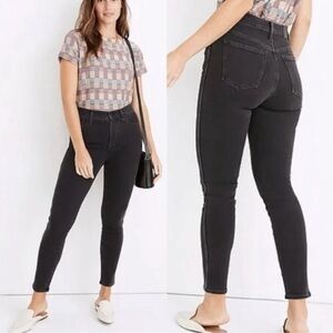 Madewell 10" High-Rise Skinny Jeans Black size 33